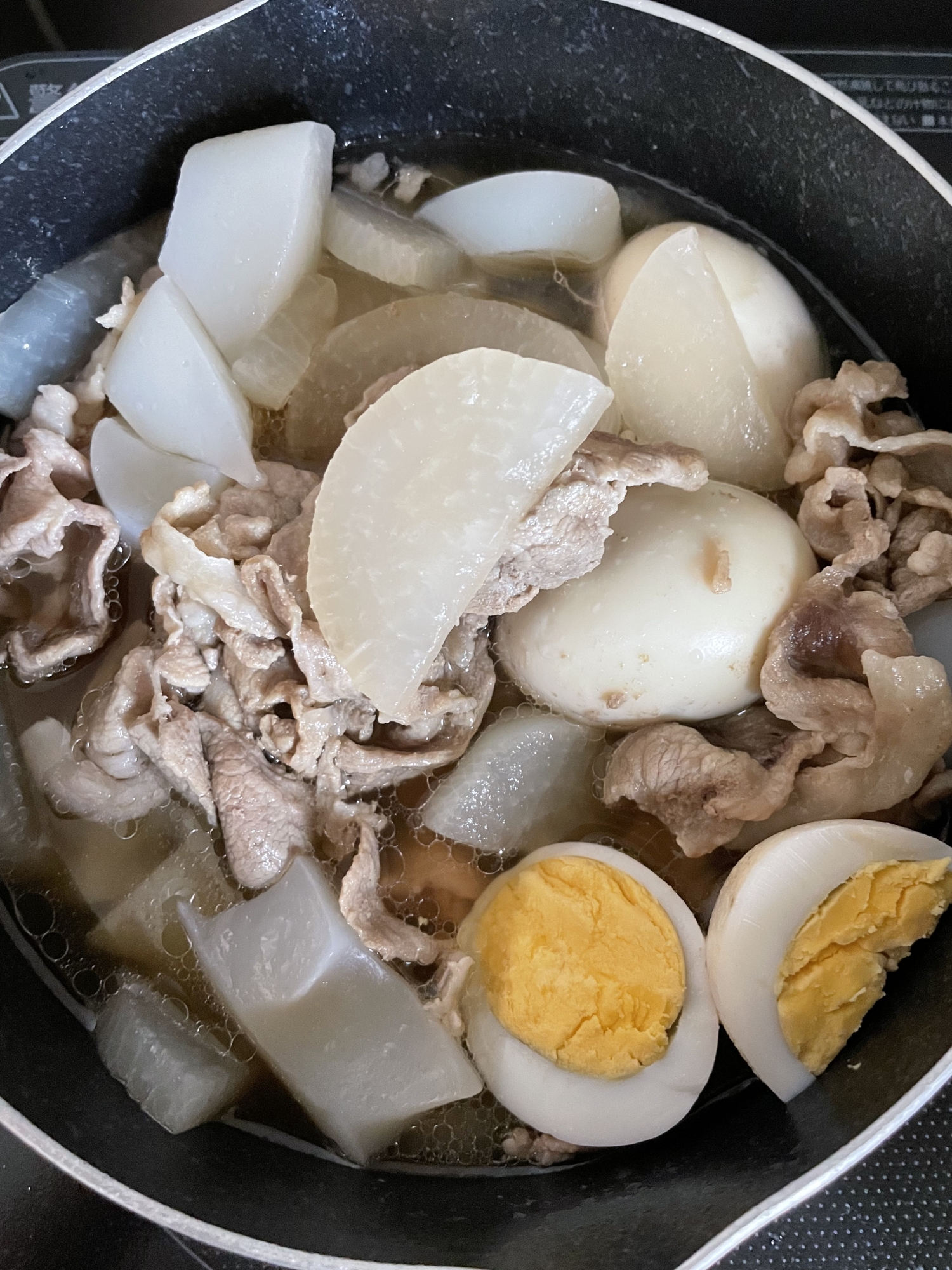 大根と豚肉の煮物