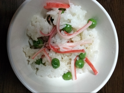 枝豆とカニカマの混ぜご飯