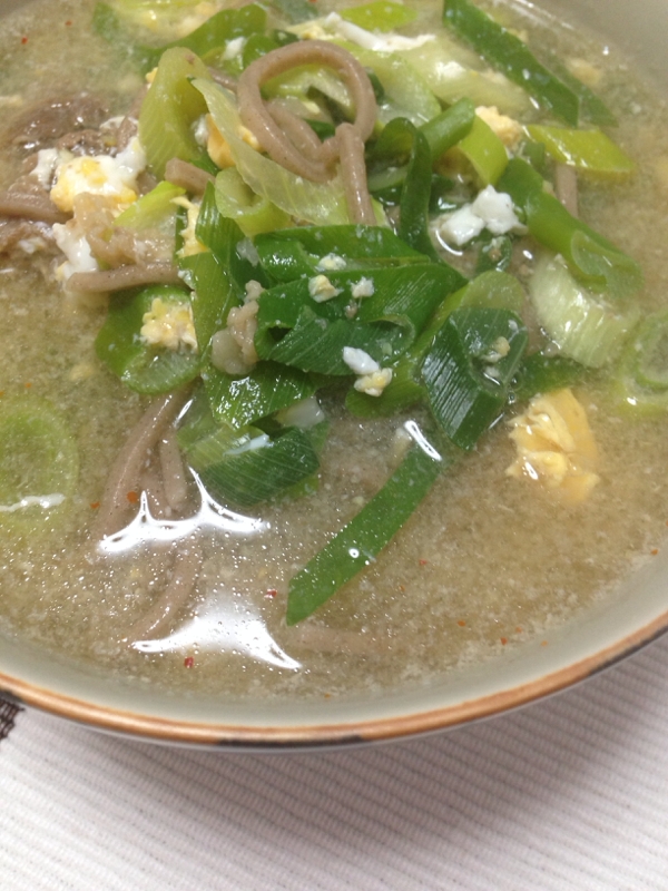 シンプル♪シンプル♪ネギたっぷり蕎麦(*^^*)