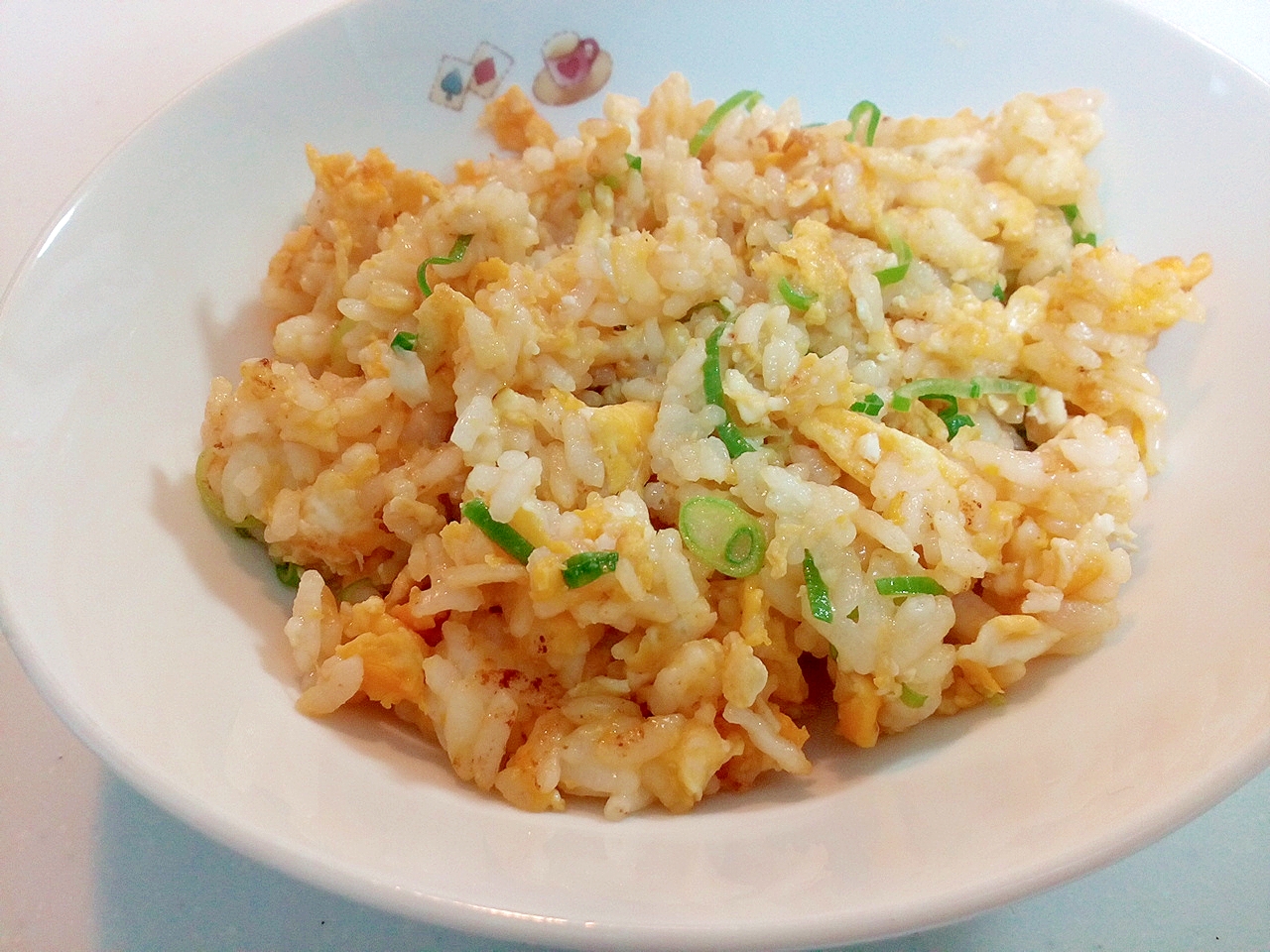 シンプル　卵と葱のミニチャーハン