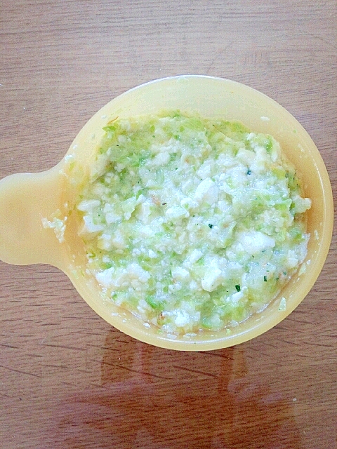 離乳食 中期 キャベツと豆腐のあんかけ レシピ 作り方 By Koko0730 楽天レシピ 離乳食 中期 キャベツと豆腐のあんかけ レシピ 作り方 By Koko0730 楽天レシピ