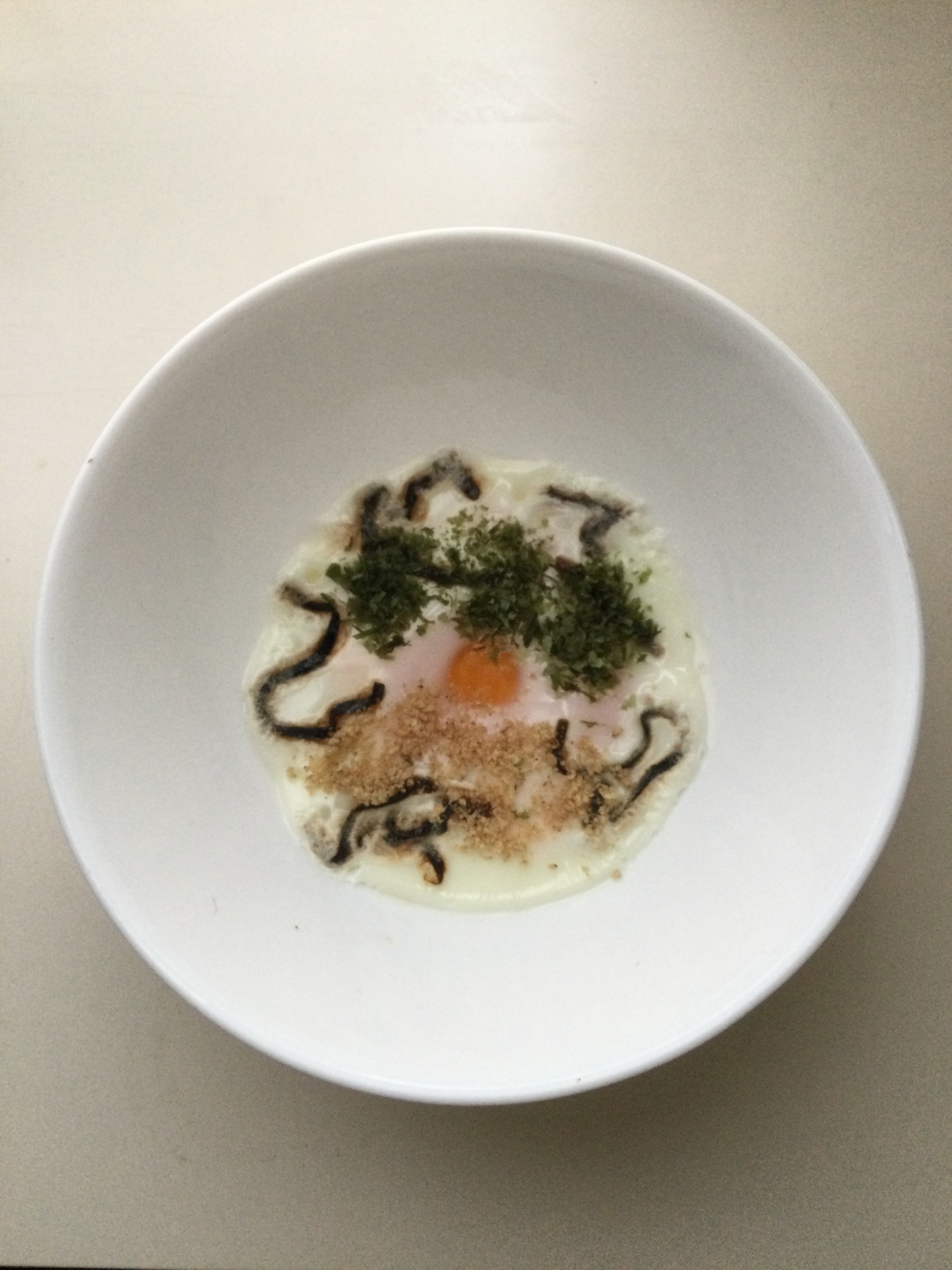 レンジで！塩昆布エッグ☆ごま＆青のりがけ