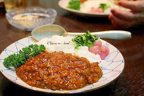 デミグラスソースいり挽肉カレー