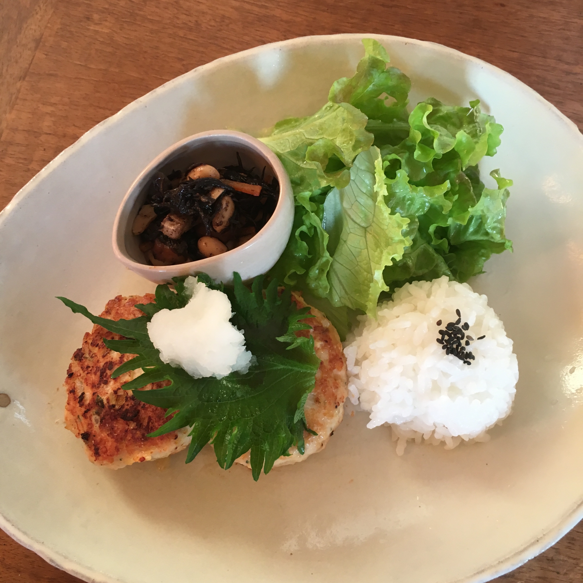 和風ハンバーグのワンプレートご飯♡カフェ風