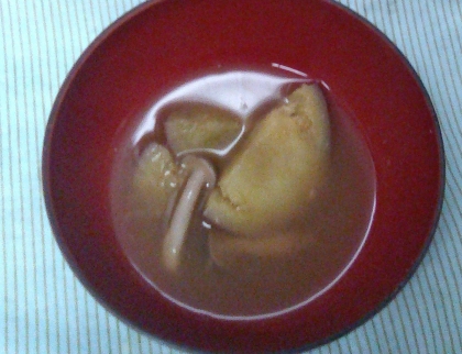 さつまいもときのこの味噌汁