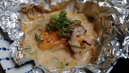 鱈の味噌マヨバターホイル焼き