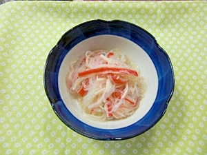 簡単♪春雨とカニカマの酢の物