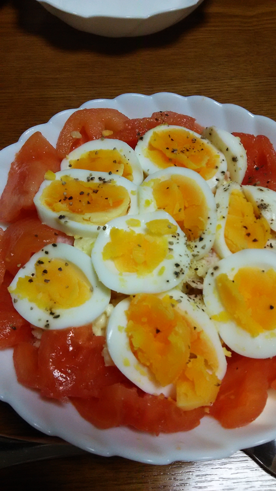卵とトマトのポテトサラダ