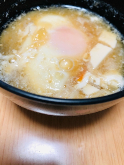 落とし卵のお味噌汁♡
大好きです(^^)
ごちそうさまでした✨