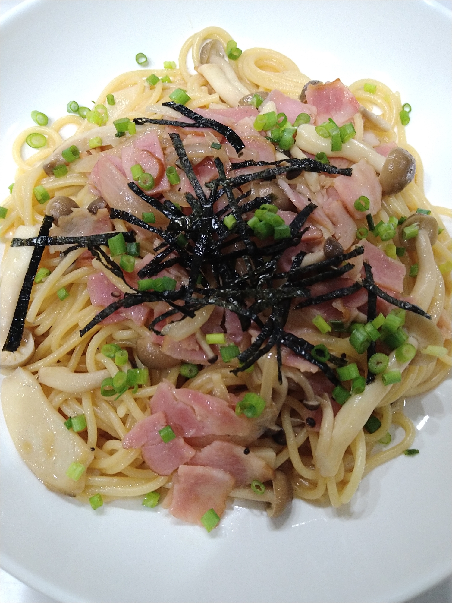 きのこのしょう油パスタ