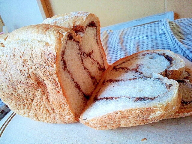 折り込みシートなしの簡単チョコマーブル食パン レシピ 作り方 By ナナニ 楽天レシピ