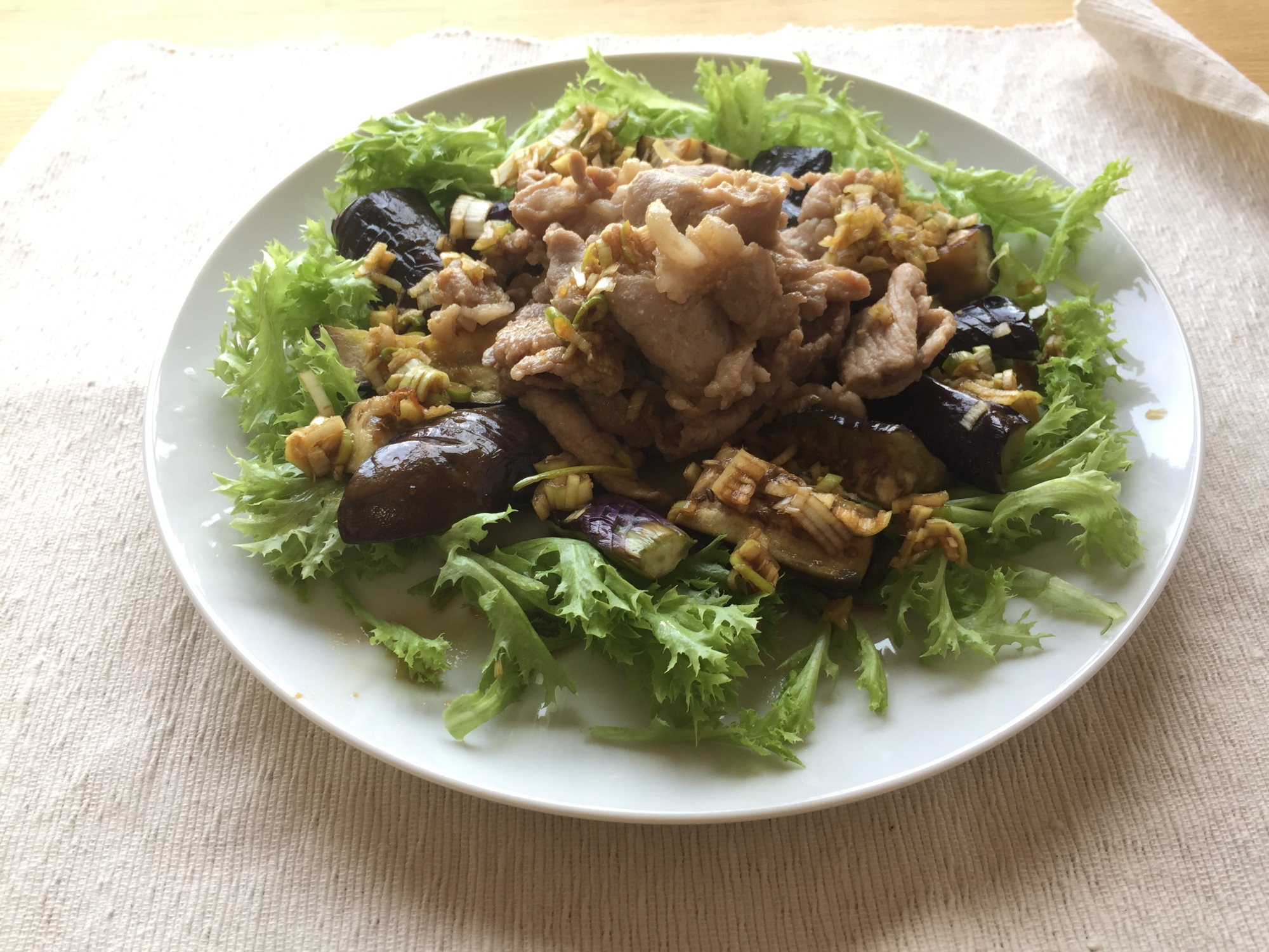 ポン酢でさっぱり!茄子と豚肉の香味生姜焼き