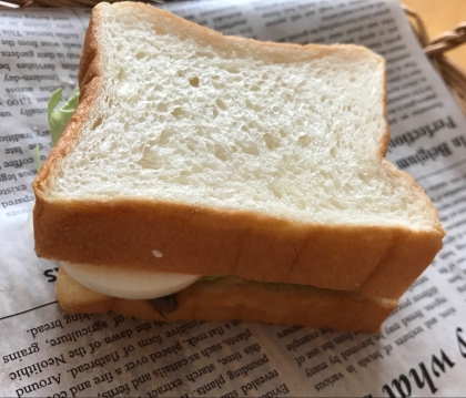 茹で卵とベビーリーフのホットサンド☆