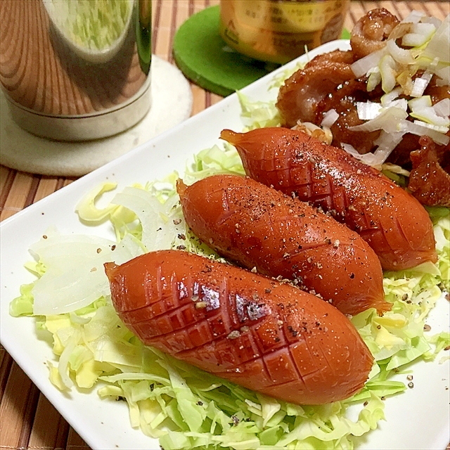 荒挽きフランク他人焼き