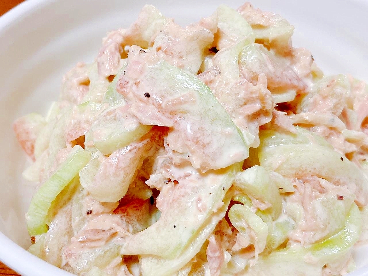 <節約>スイカの皮の簡単ツナマヨサラダ