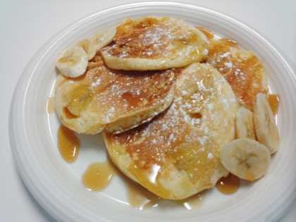 カフェ風♪簡単〜完熟バナナパンケーキ♡