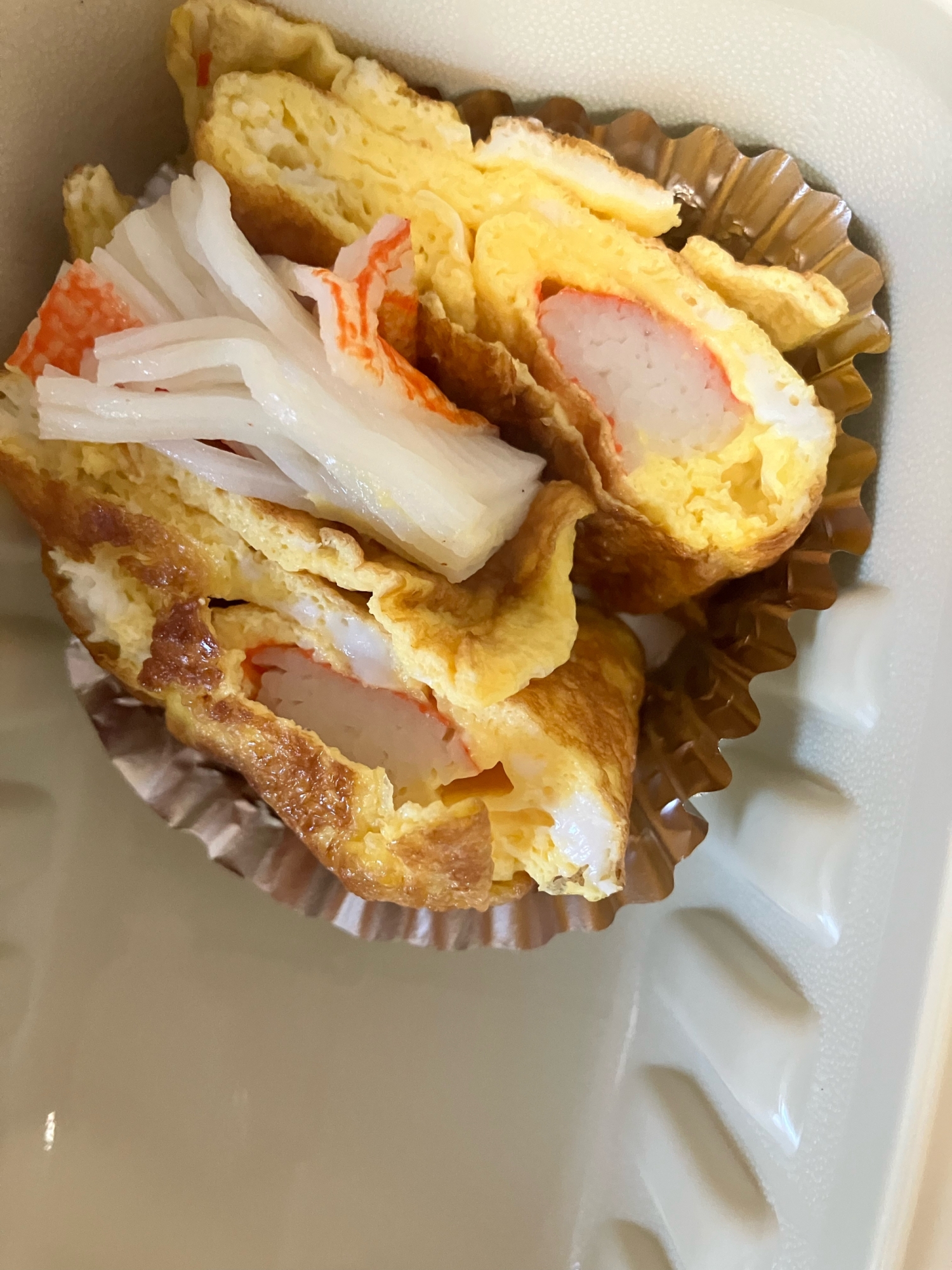 弁当用　カニカマの卵焼き