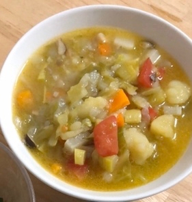 ベーコンと野菜のスープ