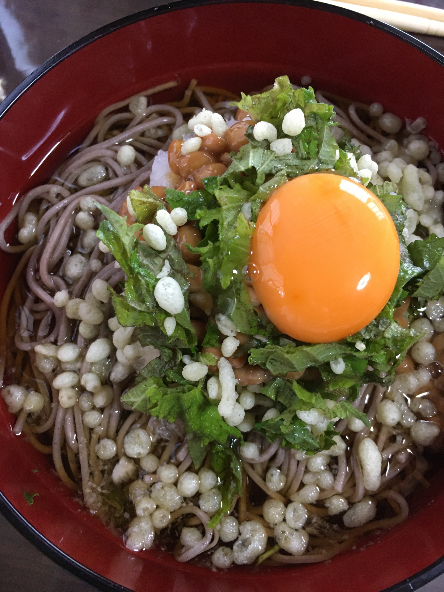 納豆おろし冷やし蕎麦