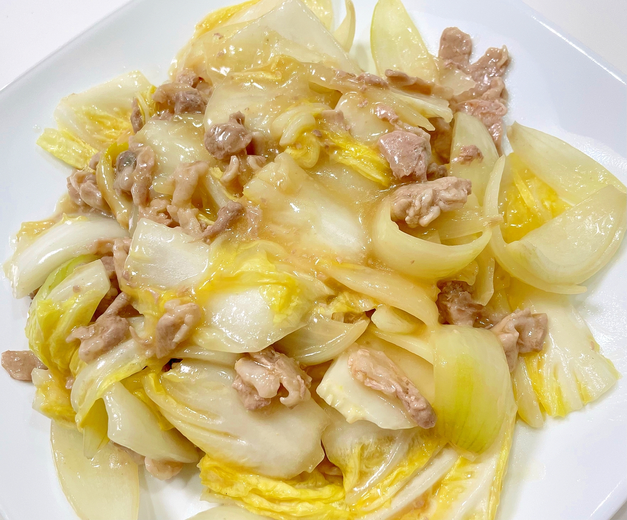 白菜と豚肉のニンニク味噌炒め