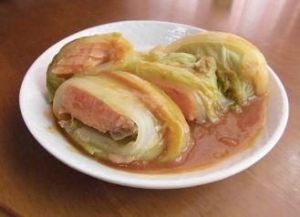 さけの白菜巻きカレー煮