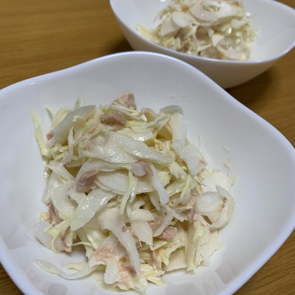 おかげ様で新玉ねぎが美味しく食べられました♪子どもがいるので辛味を抜いて。マヨネーズとツナでより食べやすかったです！ごちそう様でした★