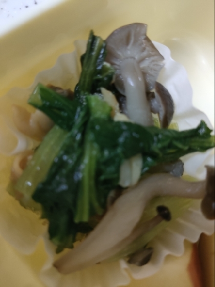 小松菜・しめじ・あさりのさっと煮