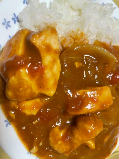 濃厚！鶏むね肉と茄子のトマトカレー＋＋