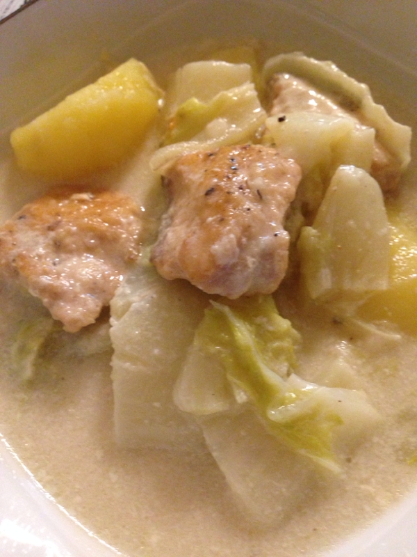 鮭と白菜とジャガイモのシチュー レシピ 作り方 By はこよいこ 楽天レシピ