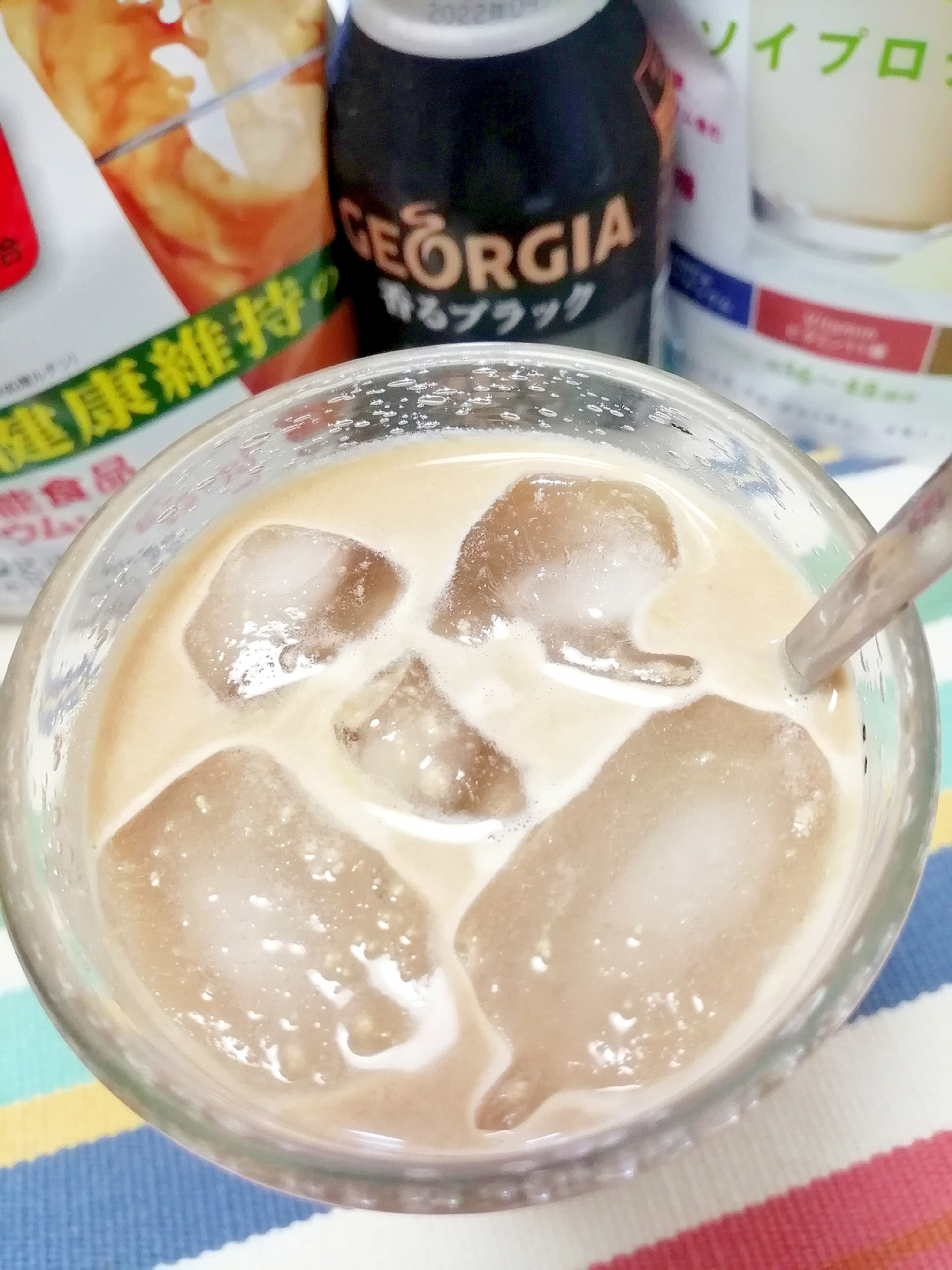 アイス☆大豆プロテインカフェオレ♪