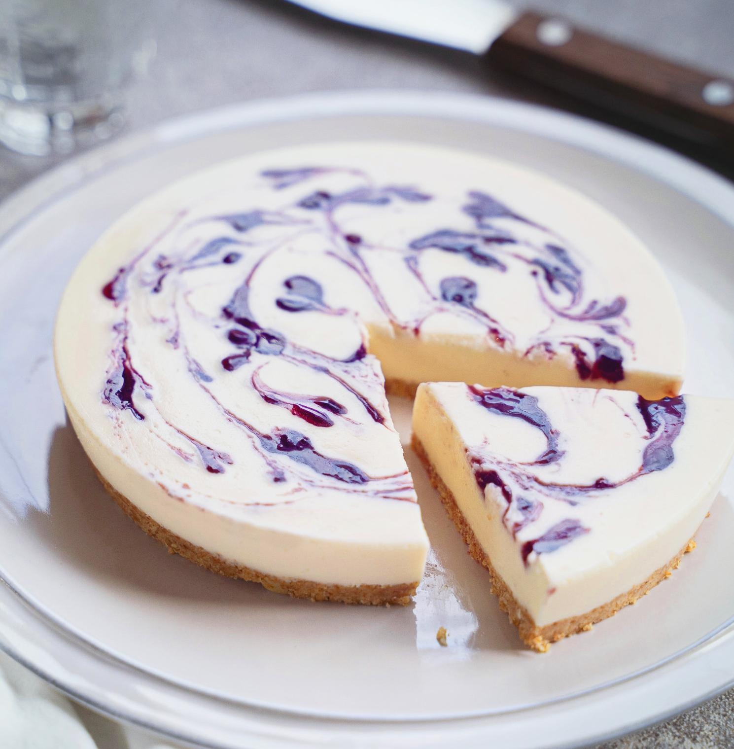 マーブルブルーベリーレアチーズケーキ レシピ 作り方 By Chicoto Table 楽天レシピ