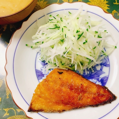 ごま油で鯖の塩焼き