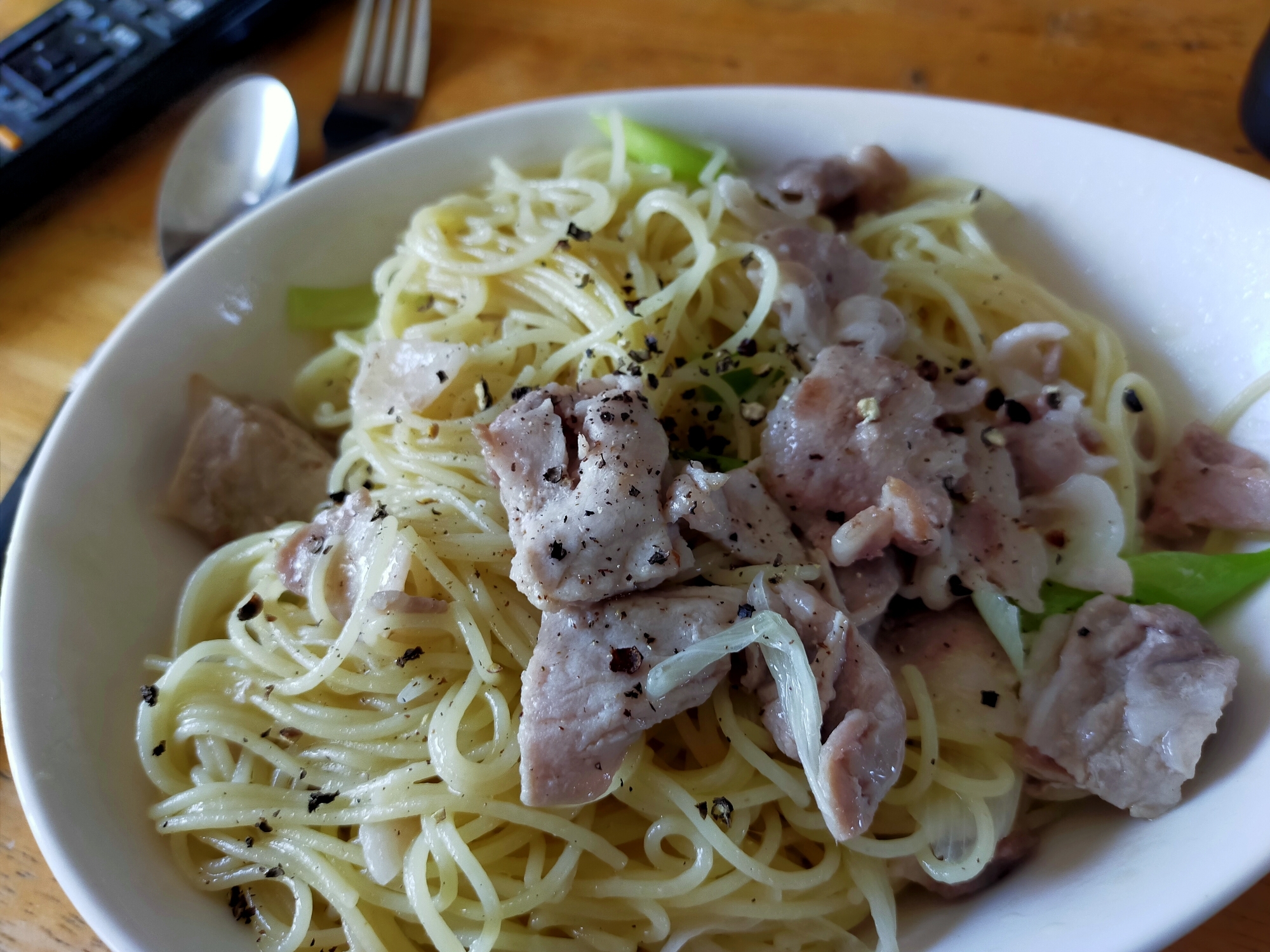 【男飯】簡単ネギ豚パスタ