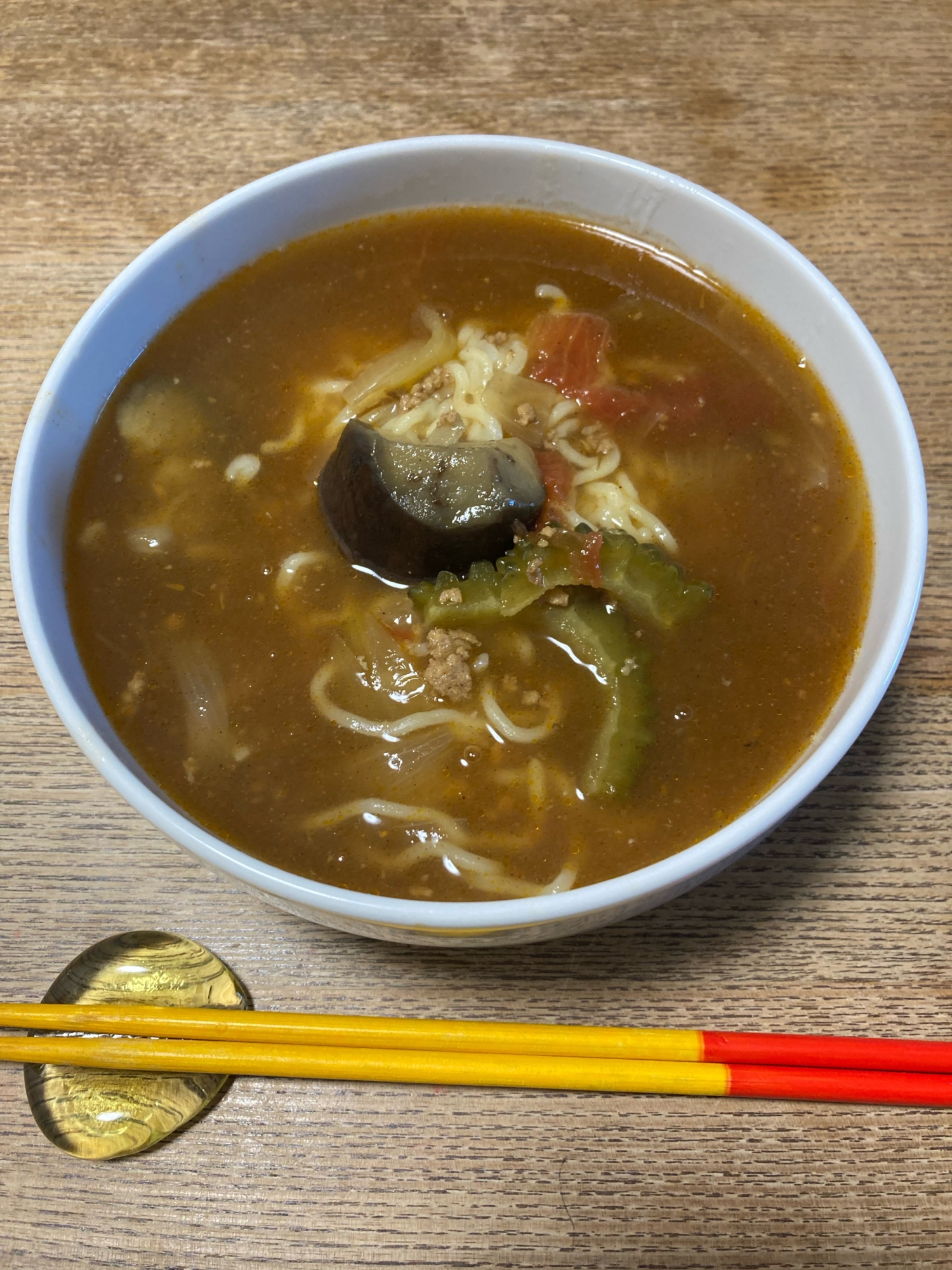 簡単　残り物！和風カレーラーメン