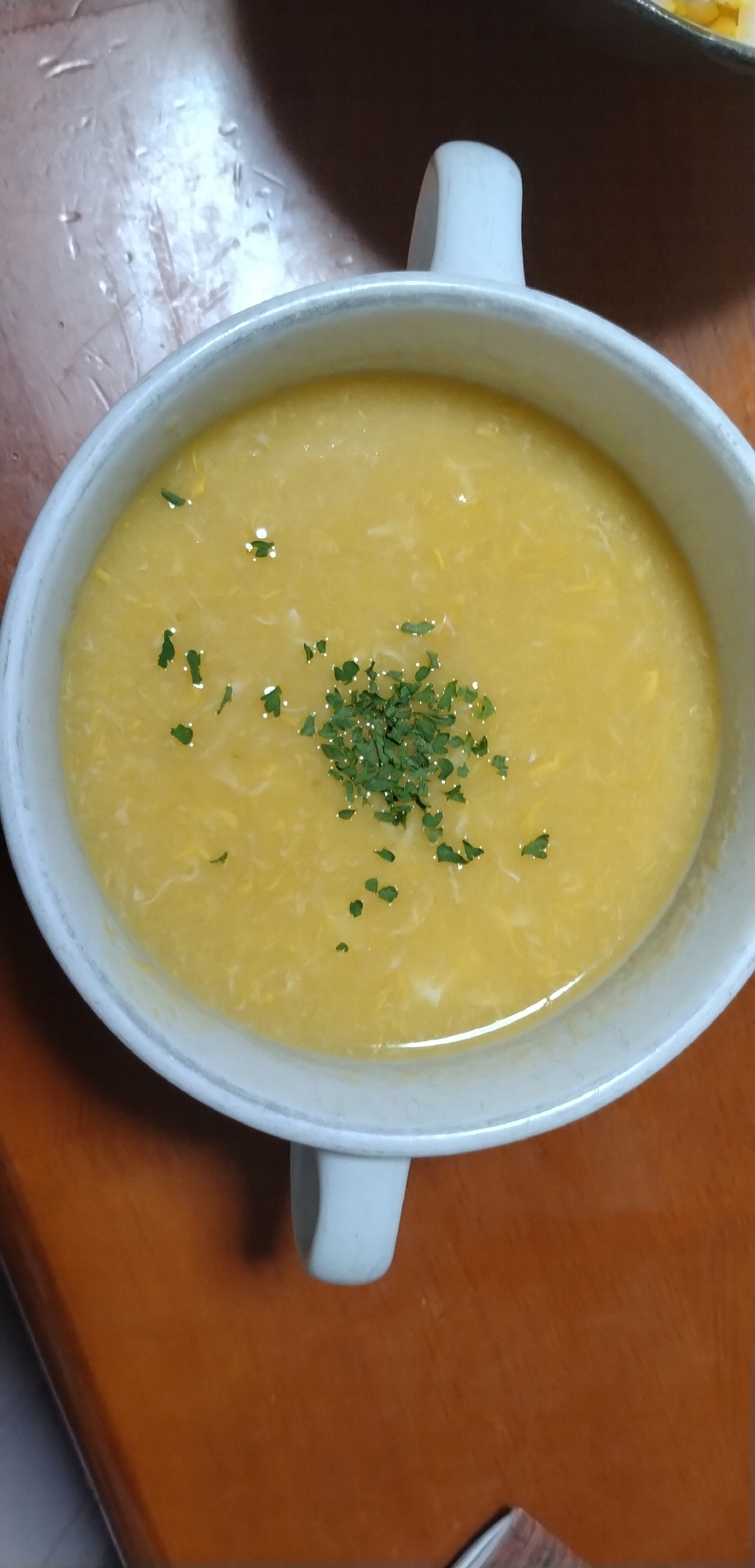 コーンスープの素（缶）からの　簡単★粟米湯