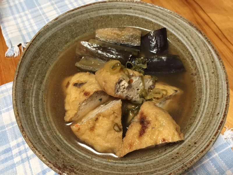 ナスとがんもの煮物