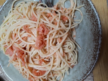 明太子クリームの冷たいスパゲッティ