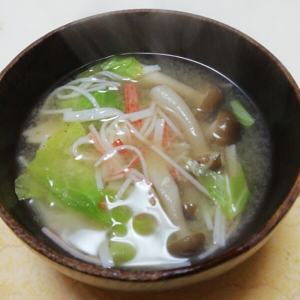 しいたけだし De カニカマとしめじの味噌汁 レシピ 作り方 By イク9110 楽天レシピ しいたけだし De カニカマとしめじの味噌汁 レシピ 作り方 By イク9110 楽天レシピ