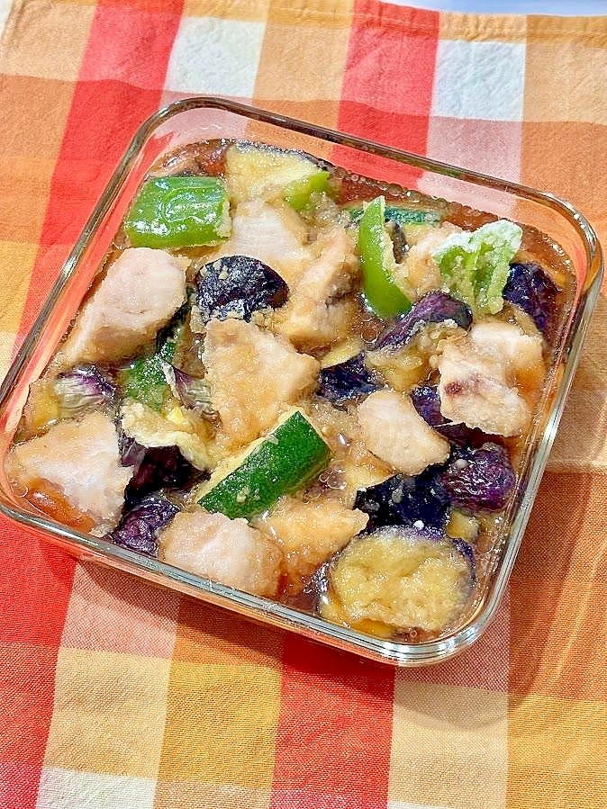 絶品！めかじきと夏野菜の揚げびたし