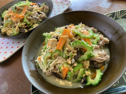 夏の簡単ランチ☆ゴーヤのそうめんチャンプルー