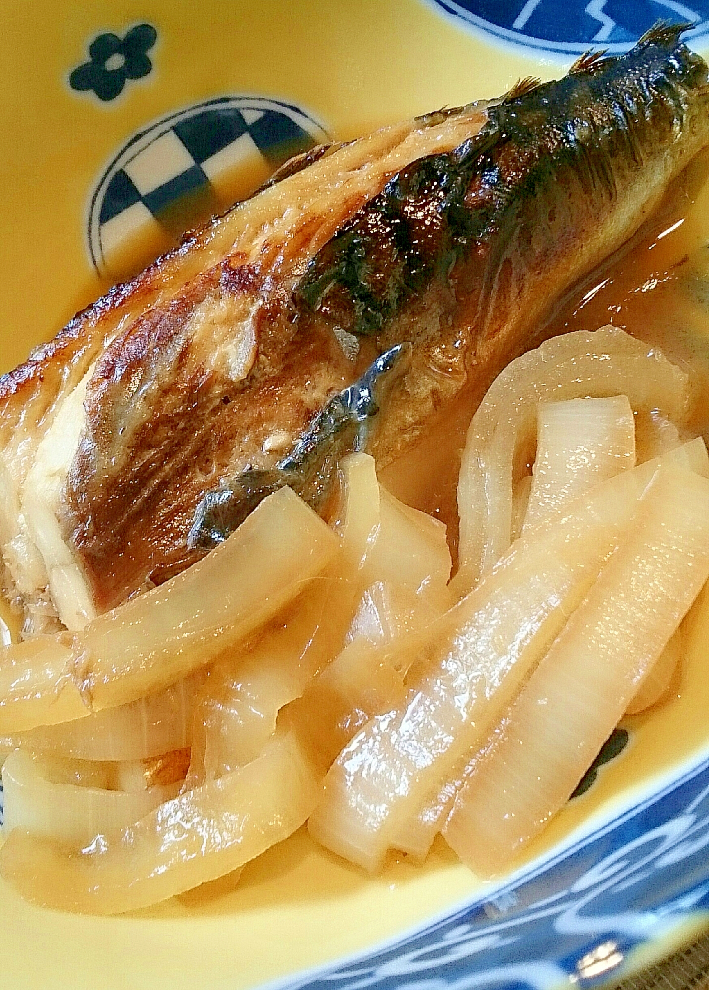 焼きさばの玉ねぎ煮