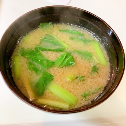 母の日に！小松菜の味噌汁