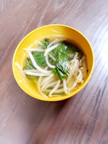 さっぱり☆チンゲン菜とモヤシのスープ
