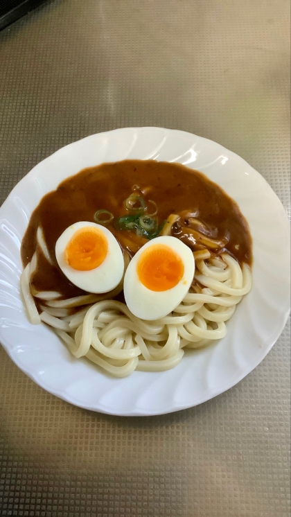 レトルトカレーで楽チン昼食！カレーかけうどん