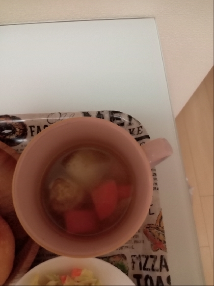 温まる（*＾＾*）　大根のコンソメスープ♪