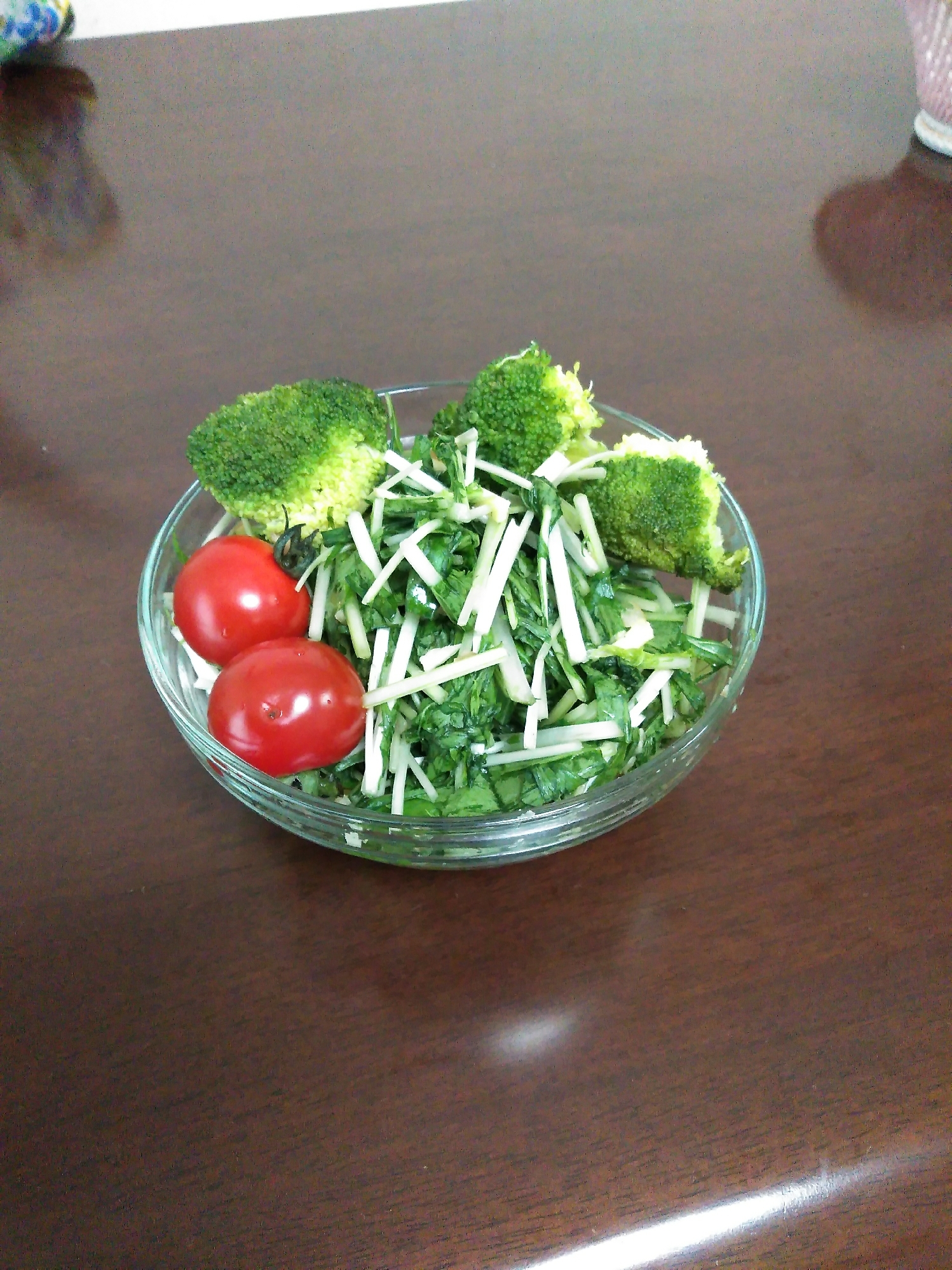 手軽な水菜サラダ