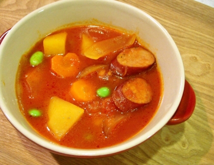 温まる☆星のガーリックトマトスープ