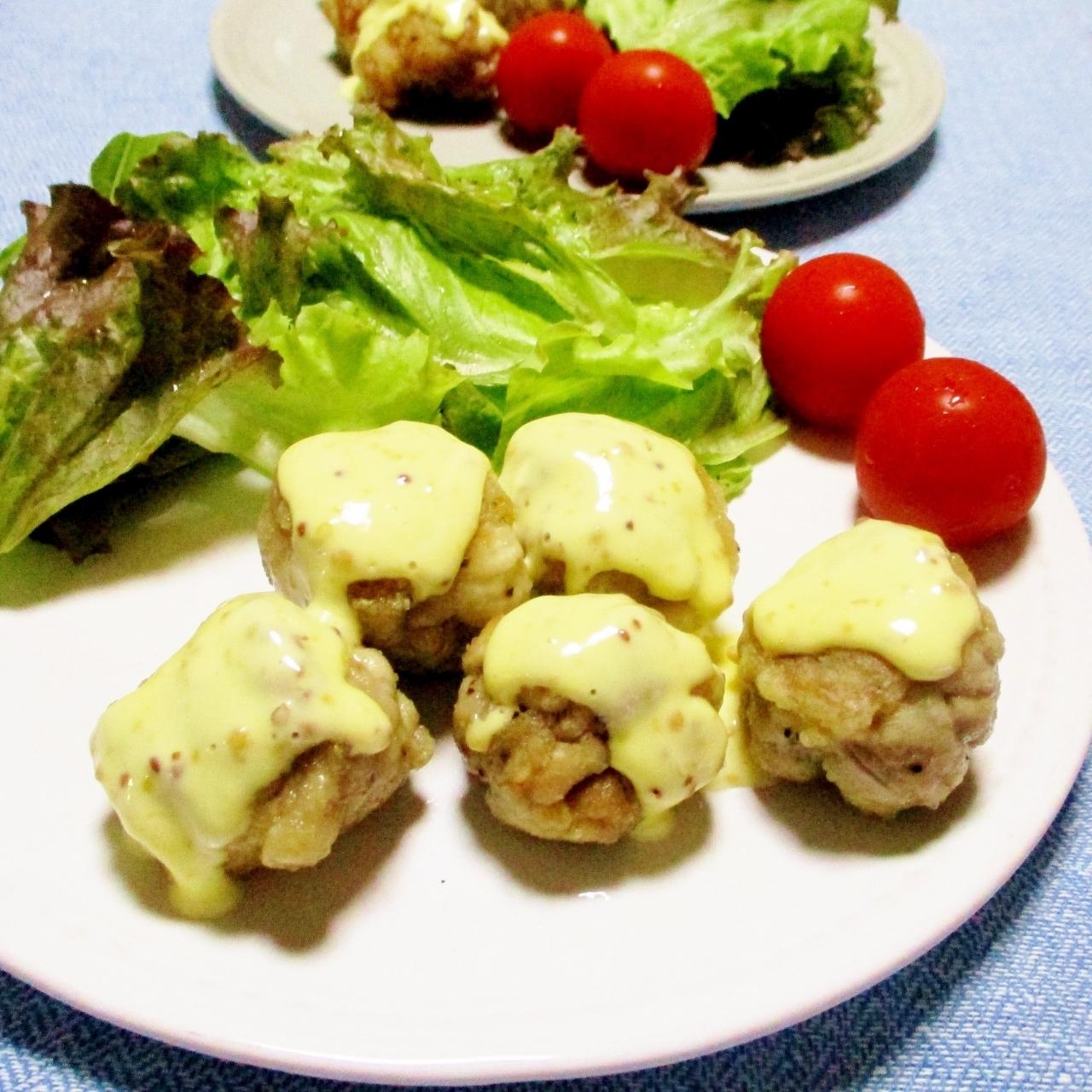 うまっ☆ハニーマスタードソースde豚こまから揚げ