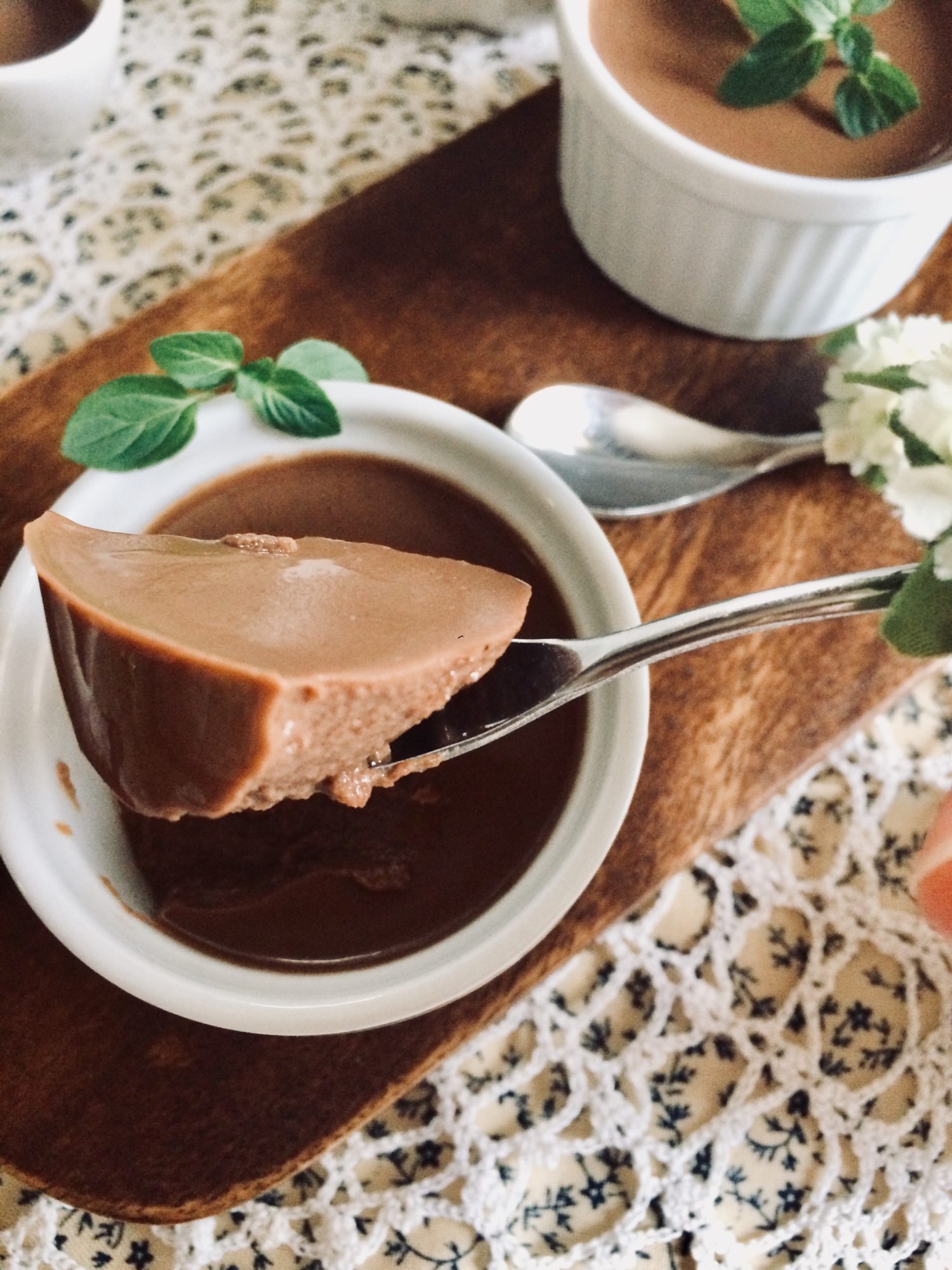 粉寒天で作る簡単♬ Cocoa Pudding