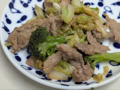 豚肉とブロッコリー☘️キャベツ炒め